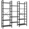 Costway Triple Wide 5-tier Bookcase Large Bookshelf Display Storage Shelf Vintage Black